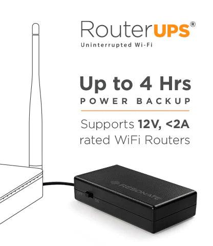 RESONATE RouterUPS Classic CRU12V2A - Power Backup for WiFi Router, ONT, Set Top Boxes