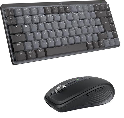 Logitech MX Mechanical Mini Wireless Illuminated Performance Keyboard & MX Anywhere 3s Compact Wireless Performance Mouse Combo