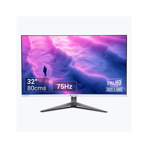 Zebronics Zeb EA320 75Hz HDMI/VGA 80cm Curved Wide Screen FHD 1920x1080 LED Monitor