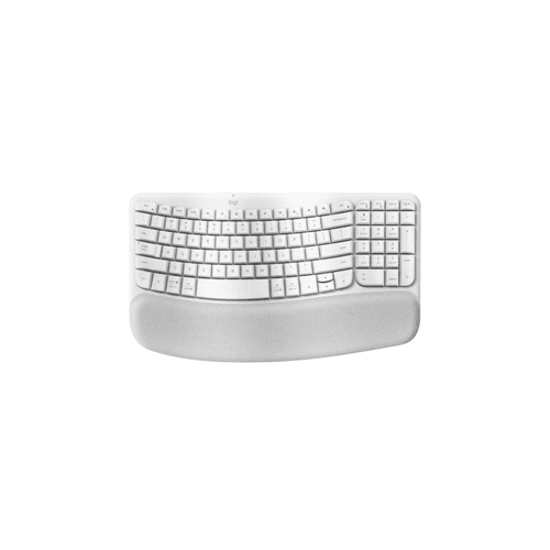 Logitech Wave Keys- A wireless ergonomic keyboard with a cushioned palm rest, for natural, feel-good typing throughout the day.