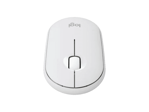 Logitech PEBBLE MOUSE 2 M350S Slim, compact Bluetooth® mouse with a customizable button.