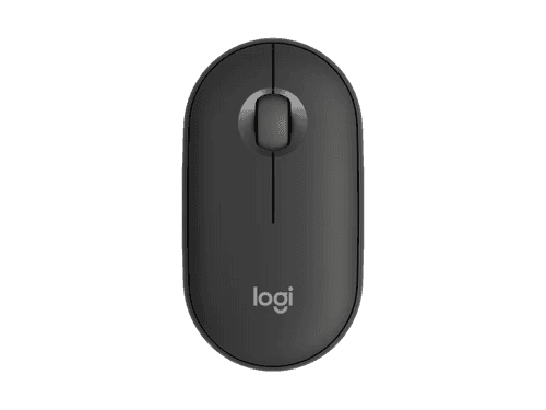 Logitech PEBBLE MOUSE 2 M350S Slim, compact Bluetooth® mouse with a customizable button.