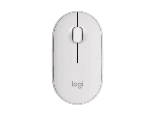 Logitech PEBBLE MOUSE 2 M350S Slim, compact Bluetooth® mouse with a customizable button.