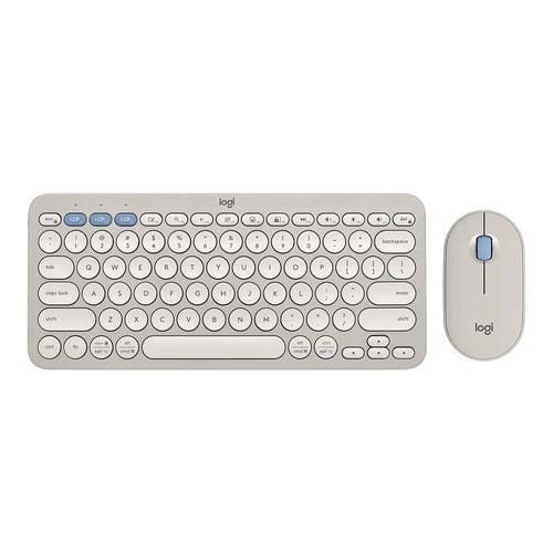 Logitech PEBBLE 2 COMBO Slim, multi-device Bluetooth® keyboard and mouse with customizable keys and button.