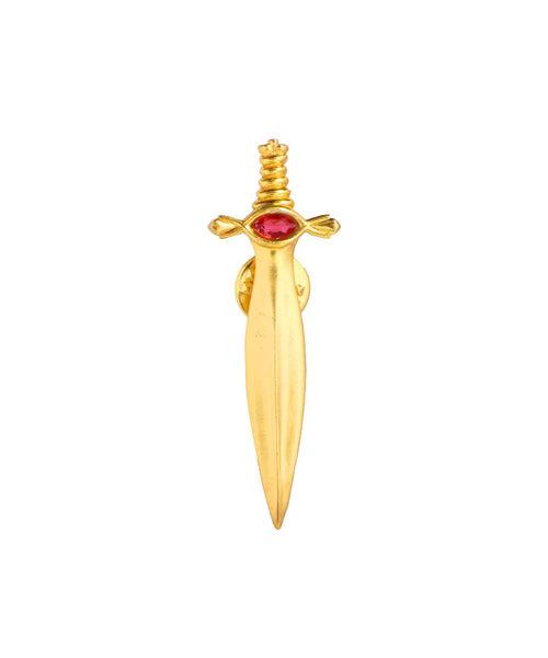 Mob Wife Studded Dagger Brooch