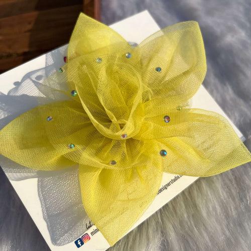 Yellow Twilight Petals Hair Clip