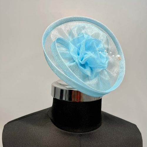 Sky Blue Twisted Fascinator Hat