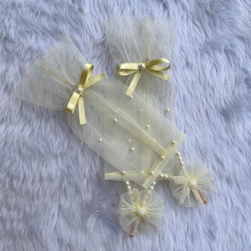 Pastel Yellow Princess Gloves