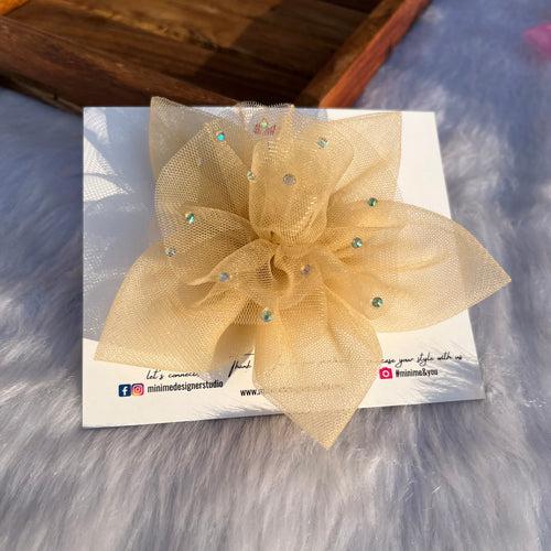 Golden Twilight Petals Hair Clip