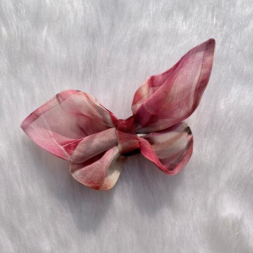 Pink Butterfly Bow Hair Clip