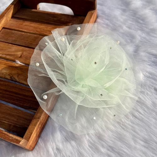 Light Green Ruffled Fascinator