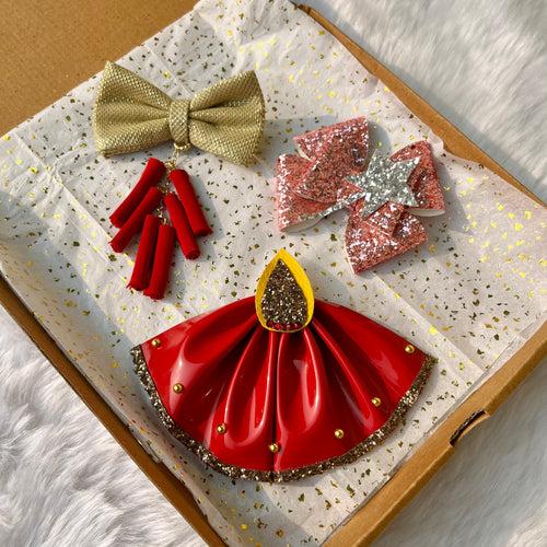 Festive Hair Clip Set of 3