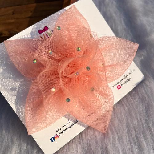 Peach Twilight Petals Hair Clip