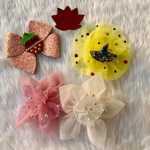 Festive Hair Clip Set of 5