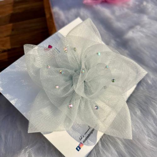 Light Blue Twilight Petals Hair Clip