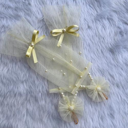 Pastel Yellow Princess Gloves