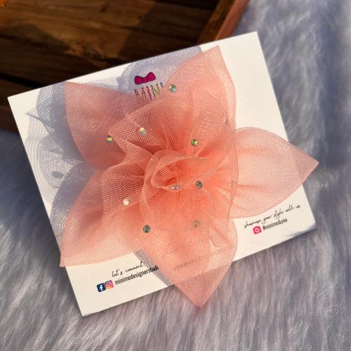 Peach Twilight Petals Hair Clip