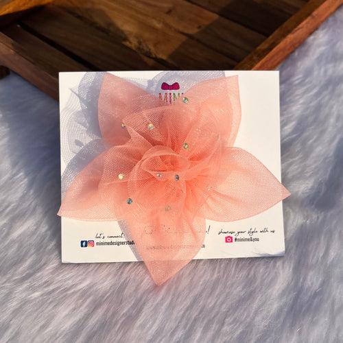 Peach Twilight Petals Hair Clip