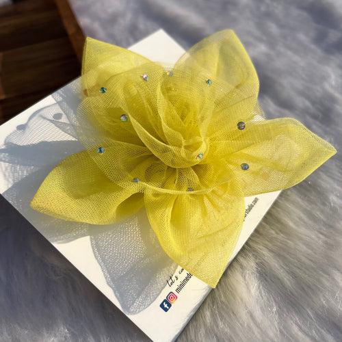 Yellow Twilight Petals Hair Clip