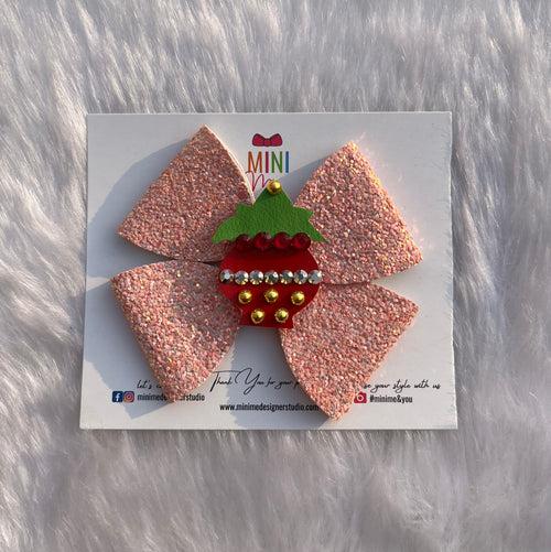 Festive Kalash Glitter Pinwheel Bow