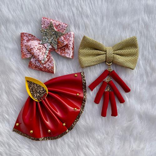 Festive Hair Clip Set of 3