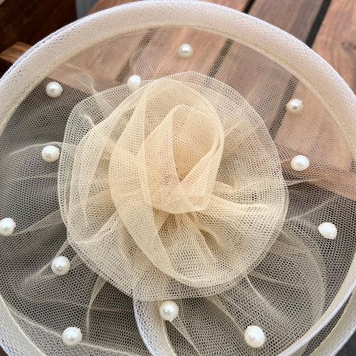 Twisted Ivory Pearls Fascinator