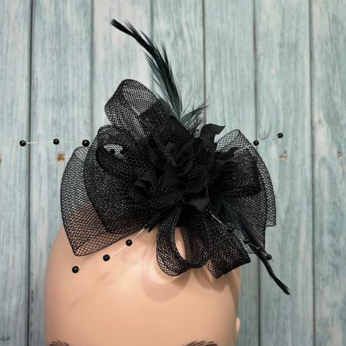 Dreamy Black Fascinator