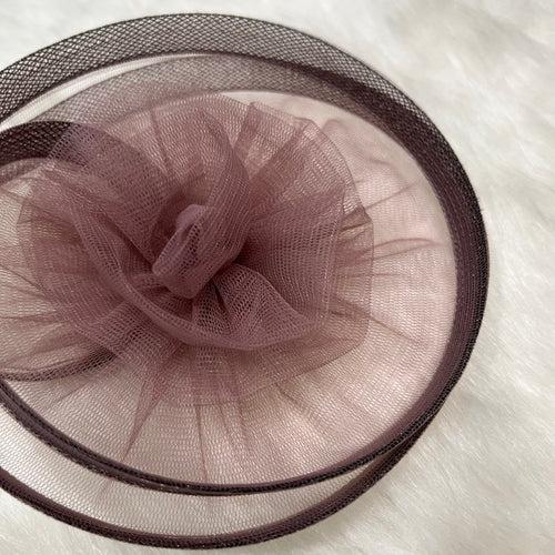 Twisted Mauve Taupe Fascinator Hat