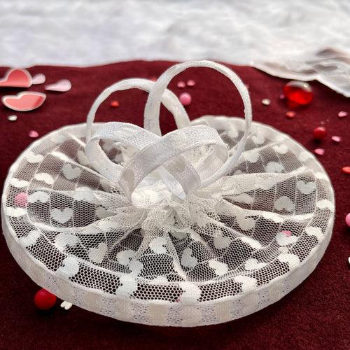 A Heart Full of Love White Fascinator Hat