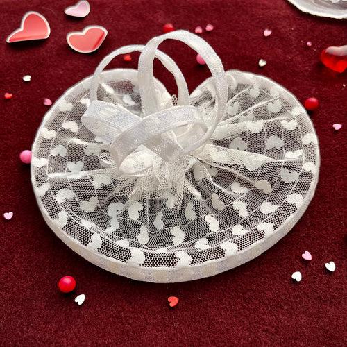 A Heart Full of Love White Fascinator Hat