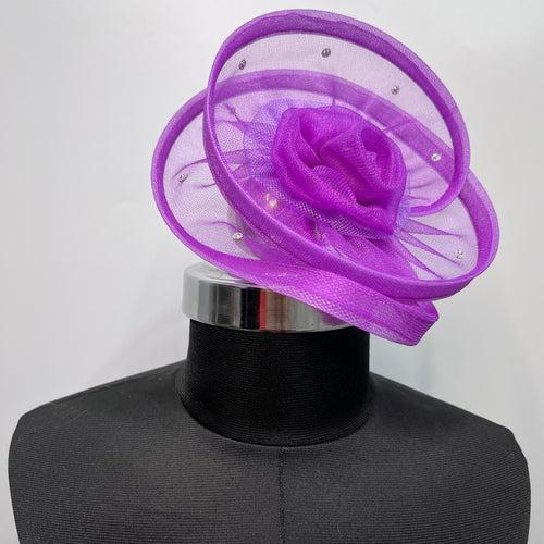 Purple Twisted Fascinator