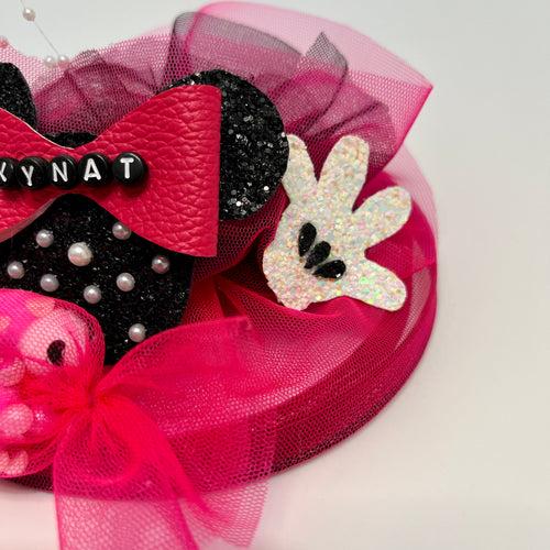 Personalised Name Minnie Mouse Fascinator Hat