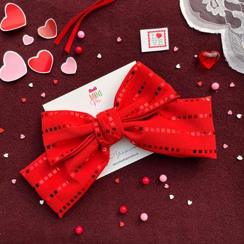 Heart Crusher Red Hair Bow