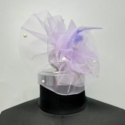 Light Purple Ruffled Fascinator