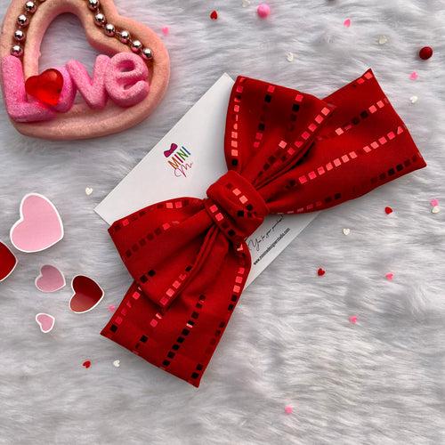 Heart Crusher Red Hair Bow