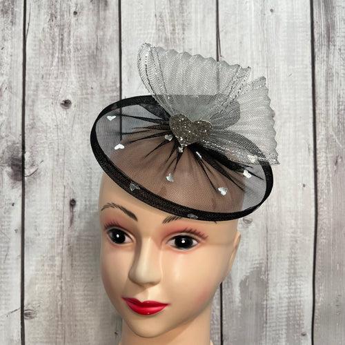 Hearts Alive Black Fascinator