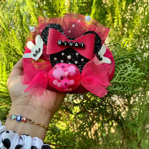 Personalised Name Minnie Mouse Fascinator Hat