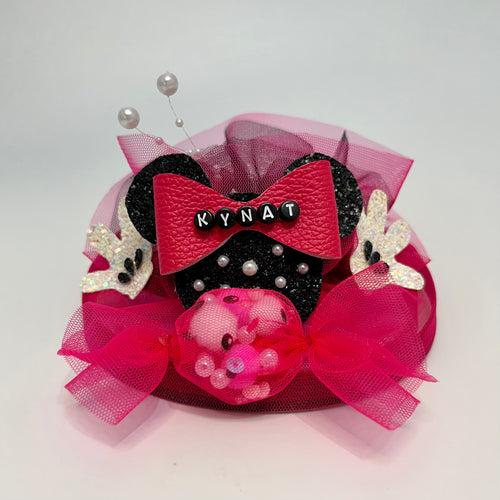 Personalised Name Minnie Mouse Fascinator Hat