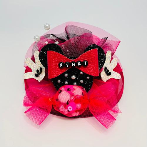 Personalised Name Minnie Mouse Fascinator Hat