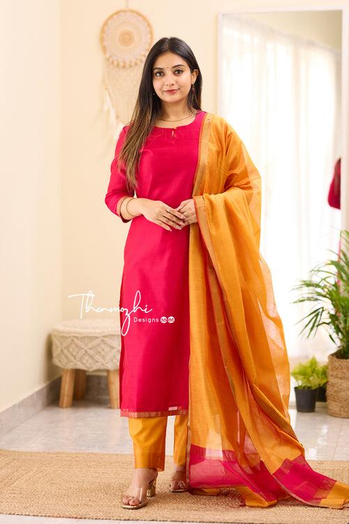 Maheshwari Silk Cotton Suit 10