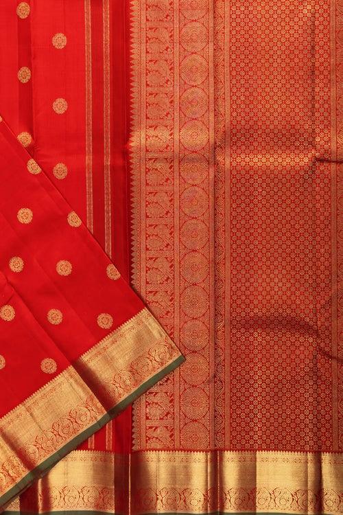 Bright Pure Silk Red Kanjivaram Saree