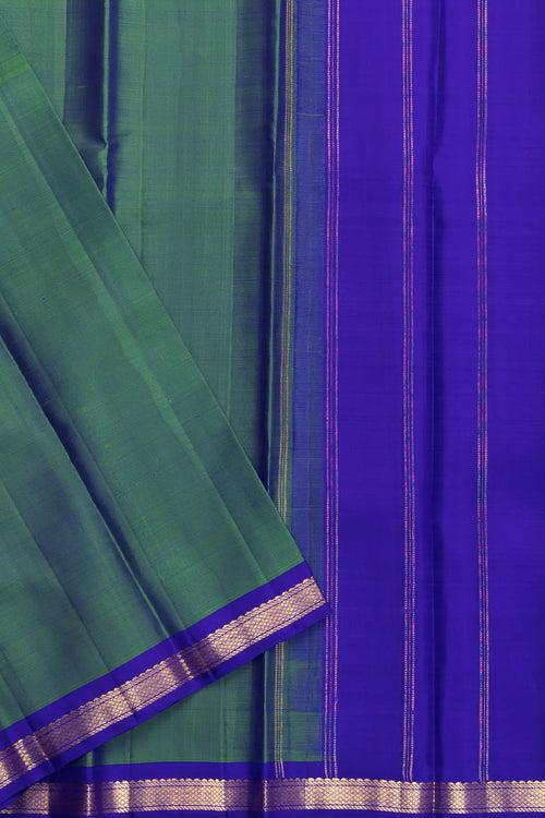 Peacock Green Pure Silk Kanjivaram  Saree