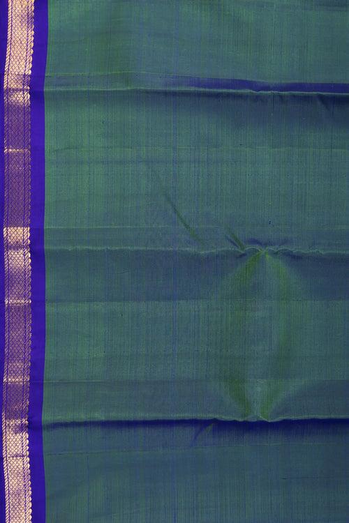 Peacock Green Pure Silk Kanjivaram  Saree