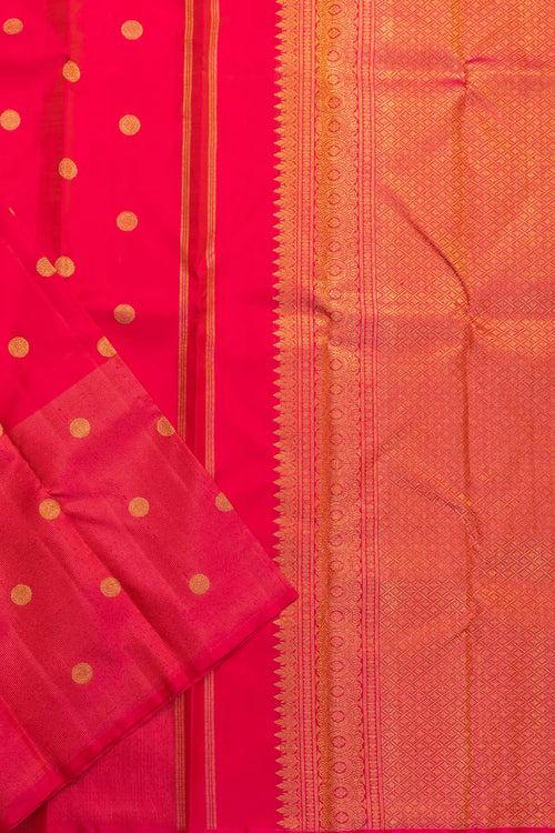 Rick Pink Pure Silk Kanjivaram Saree