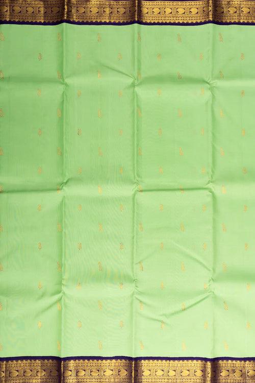 Pistachio Green Pure Silk Kanjivaram Saree