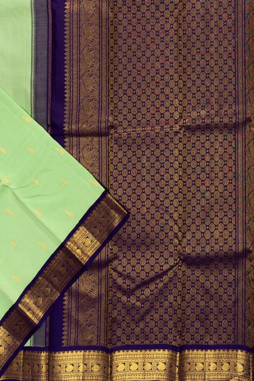 Pistachio Green Pure Silk Kanjivaram Saree