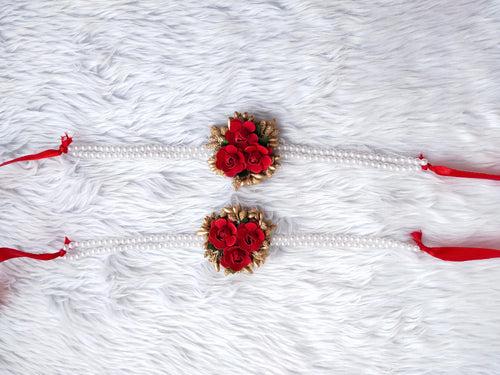 Red Flower Jewellery Set 🌸🌷 For Baby Shower and Dohale Jevan