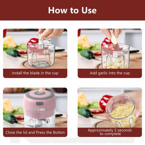 Rico Rechargeable Electric Mini Chopper – CH2113” model - Pink