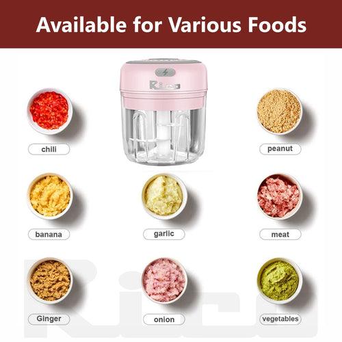 Rico Rechargeable Electric Mini Chopper – CH2113” model - Pink