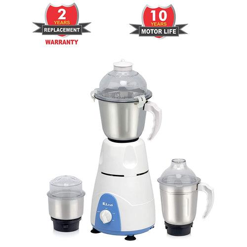 Mixer Grinder 550 Watts with Liquid, Dry and Chutney Jars MG123 (White)